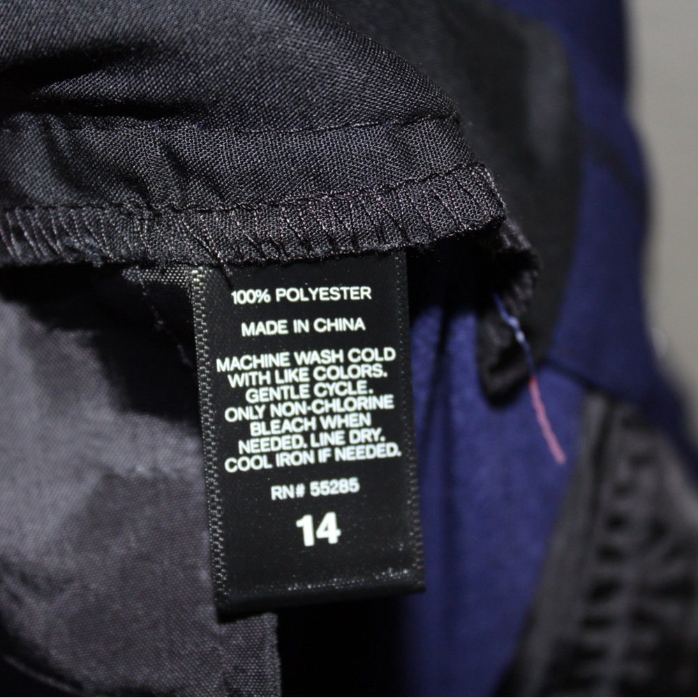 NWOT Express Navy Striped Pants with Accents - 14 - Picture 8 of 9